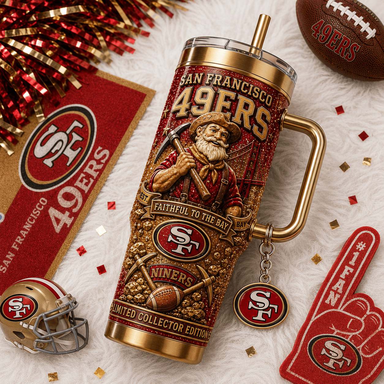 SF49 40oz Tumbler With Handle TTNL