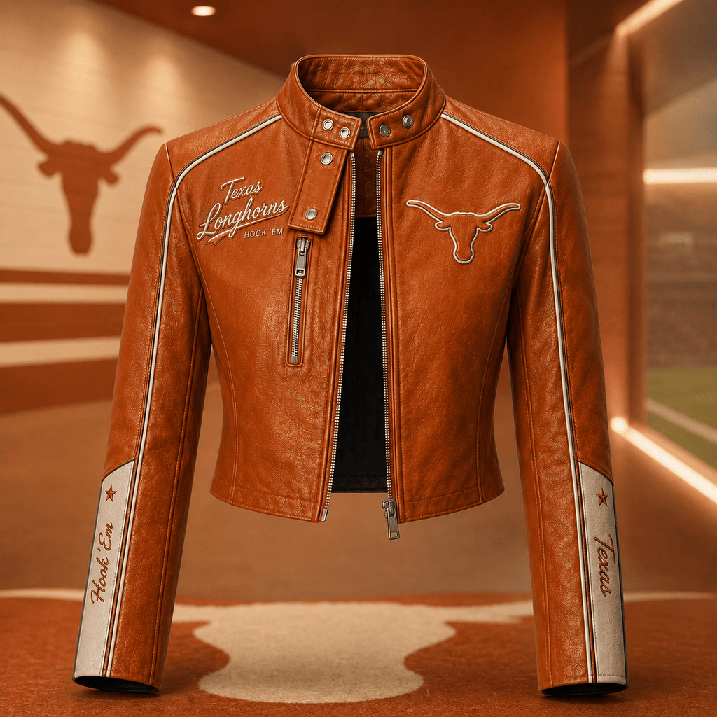 Premium TLS Cropped Leather Zipper Jacket TNSM