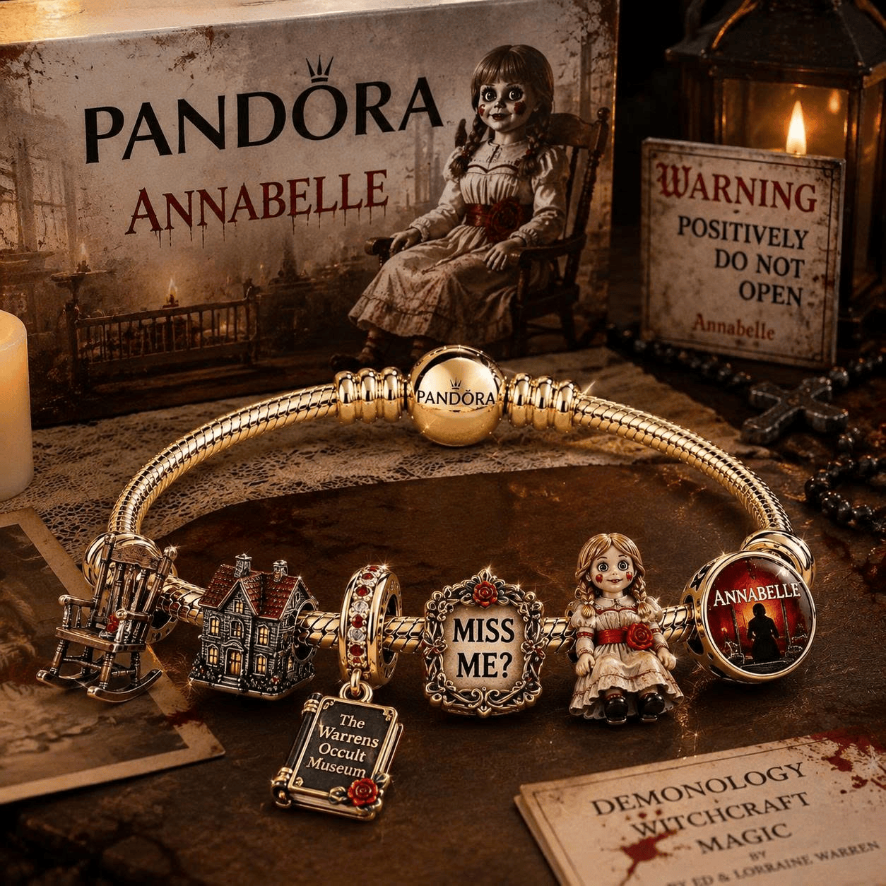 ANBL Gold Charm Bracelet Set TTN