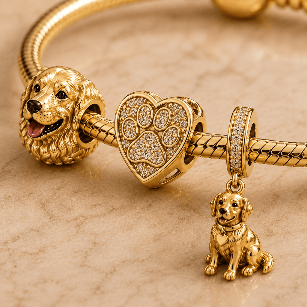 GDRV Gold Charm Bracelet Set VTH