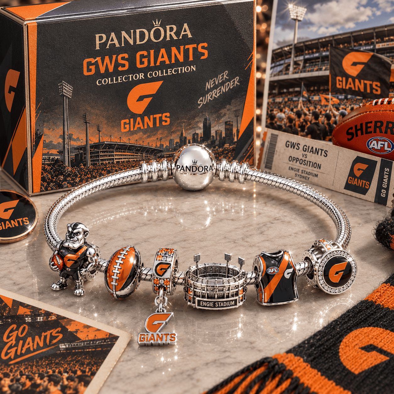 GWS Silver Charm Bracelet Set PNPA