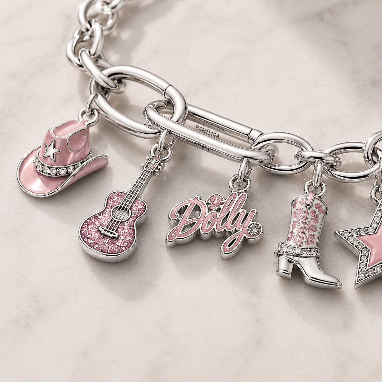 DLPT Silver Charm Bracelet Set BMD