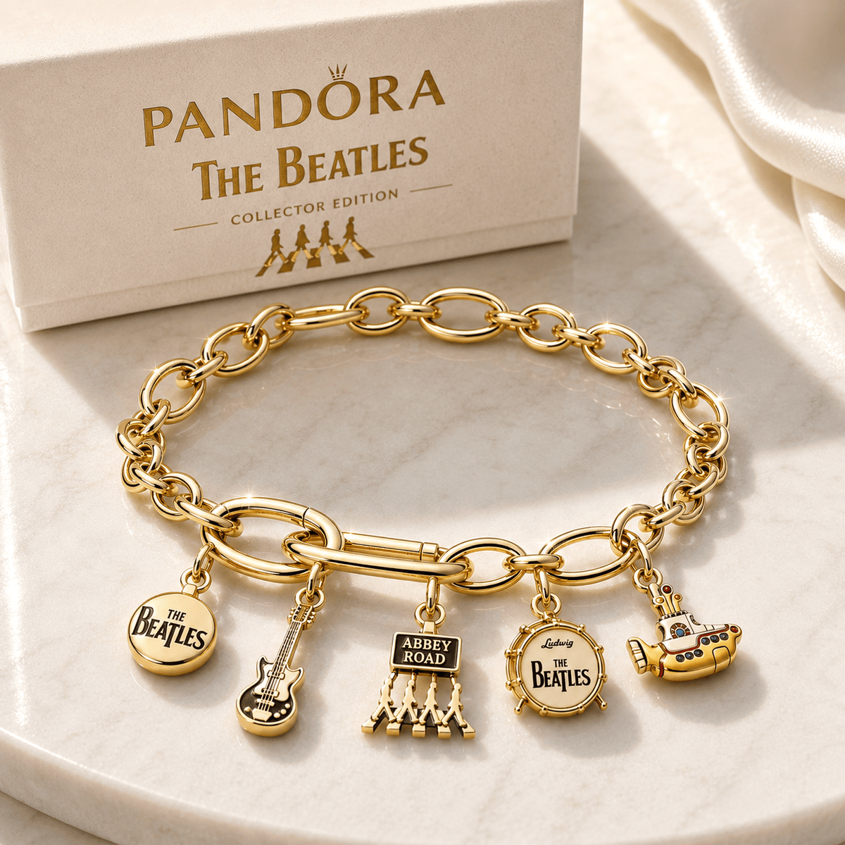 TBE Gold Charm Bracelet Set BMD