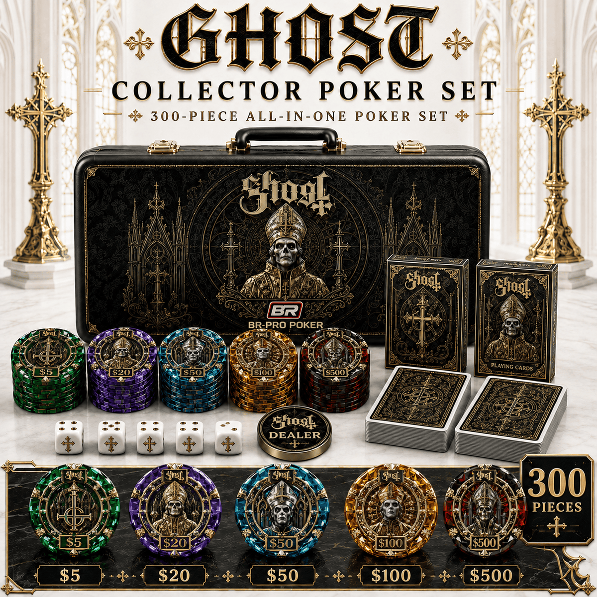 Premium GHB Collectible Poker Tokens Set LNTH