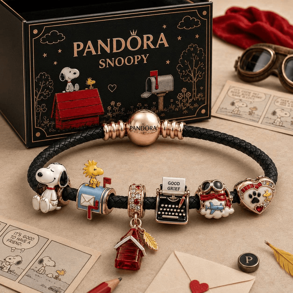 SPNY round braided leather cord Charm Bracelet Set NHVH