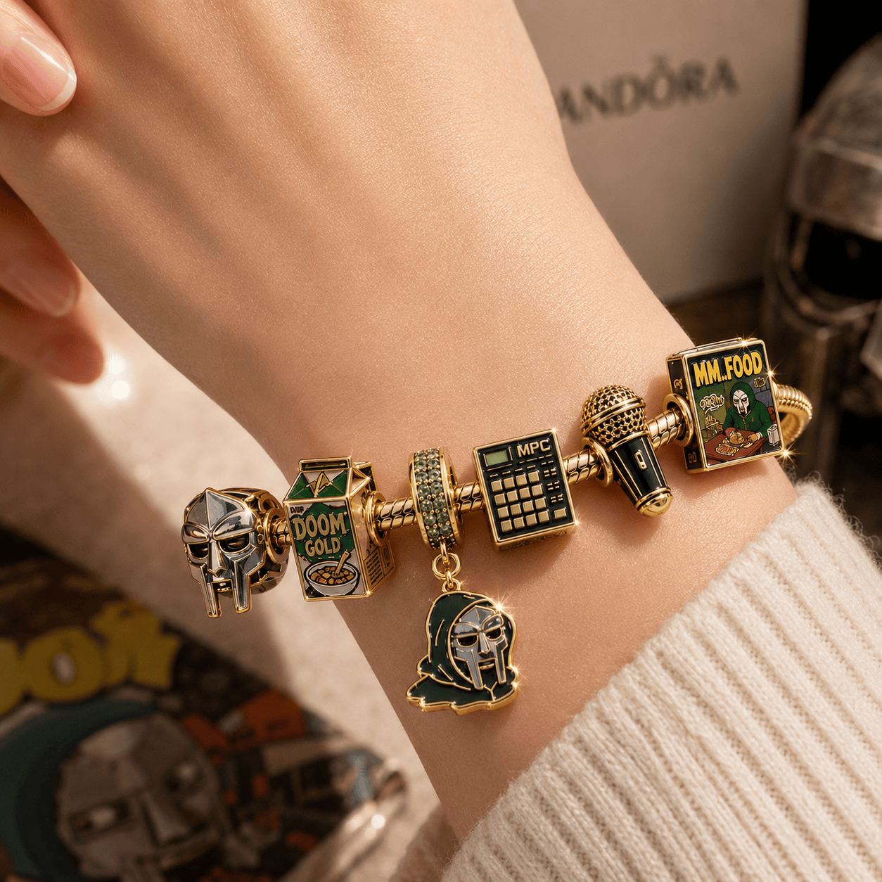 MFD Gold Charm Bracelet Set VTH
