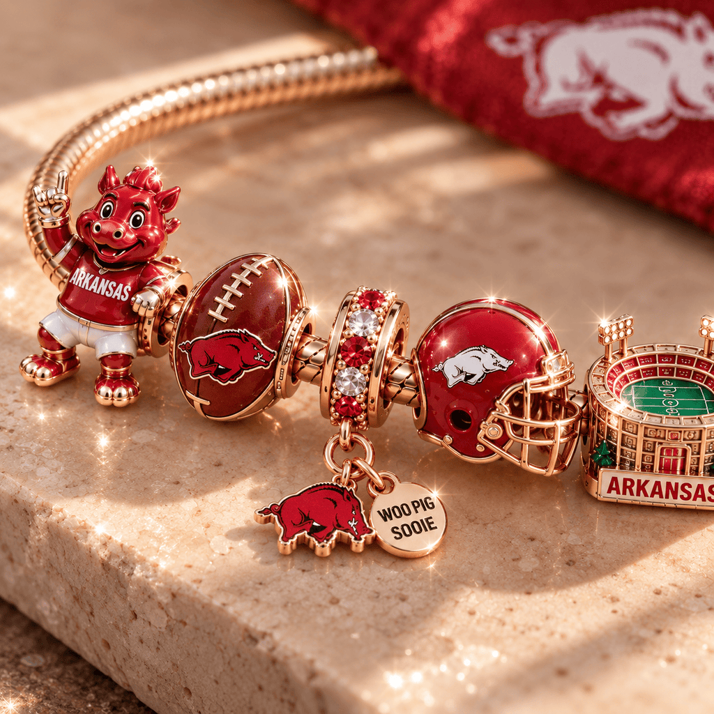 AKR Pink Gold Charm Bracelet Set PNPA