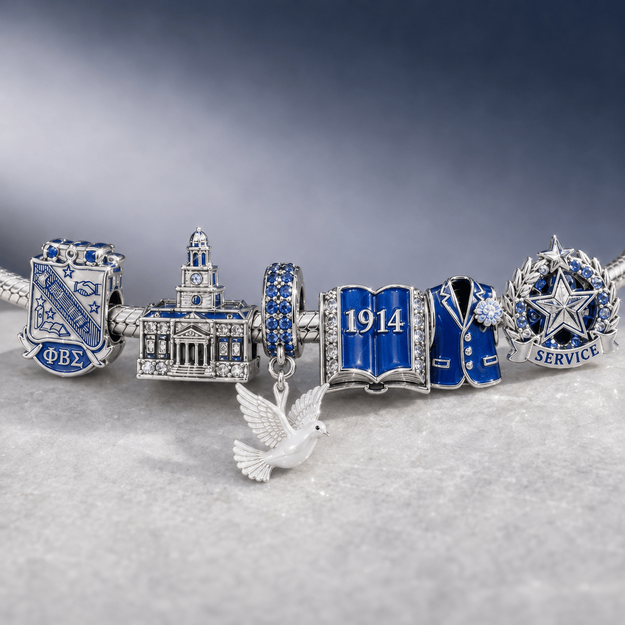 PBTS Silver Charm Bracelet Set NTVA