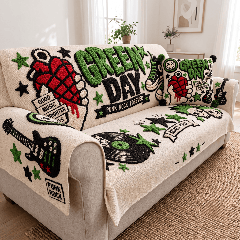 GRD Tufted Sofa Cover & Pillow Set NTKO