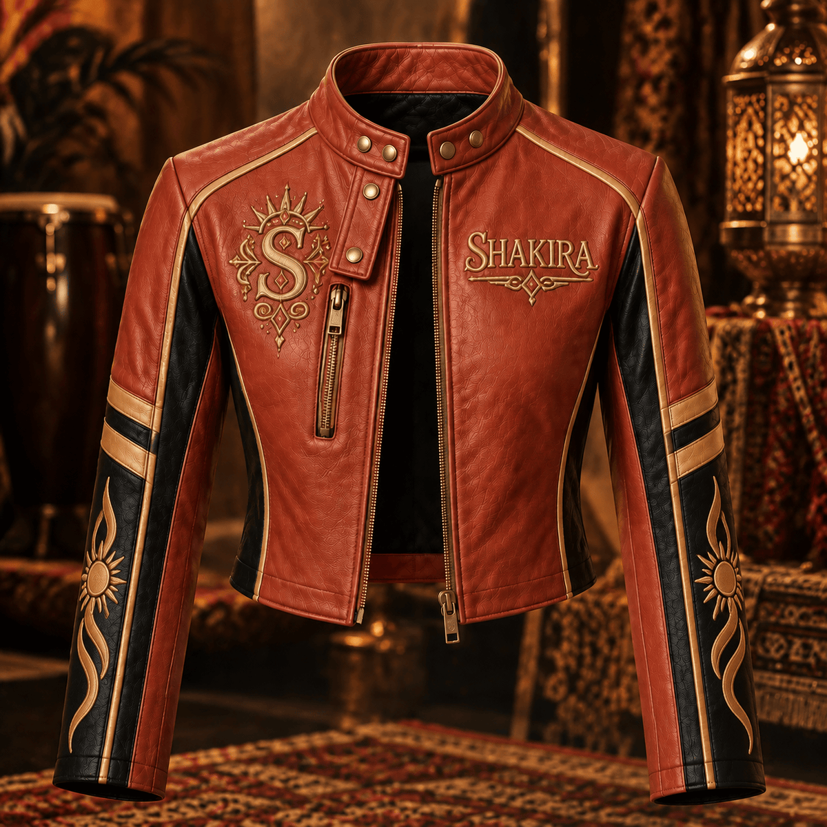 Premium SKRA Cropped Leather Zipper Jacket TTMH