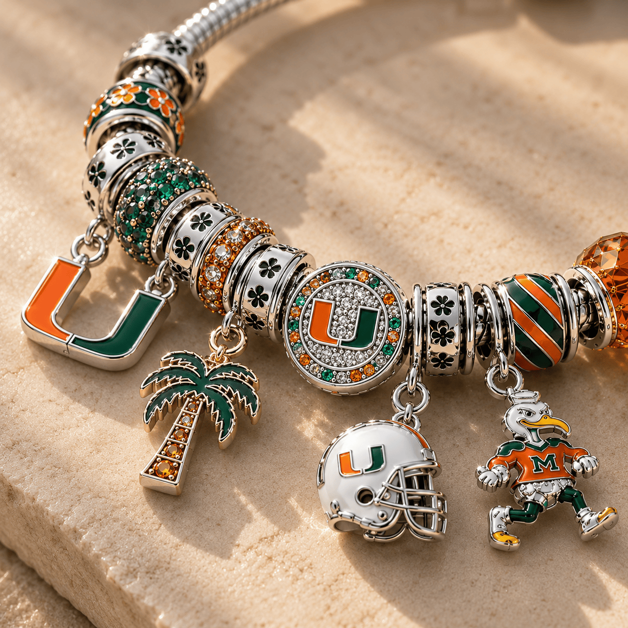 MHC Silver Charm Bracelet Set NTTB
