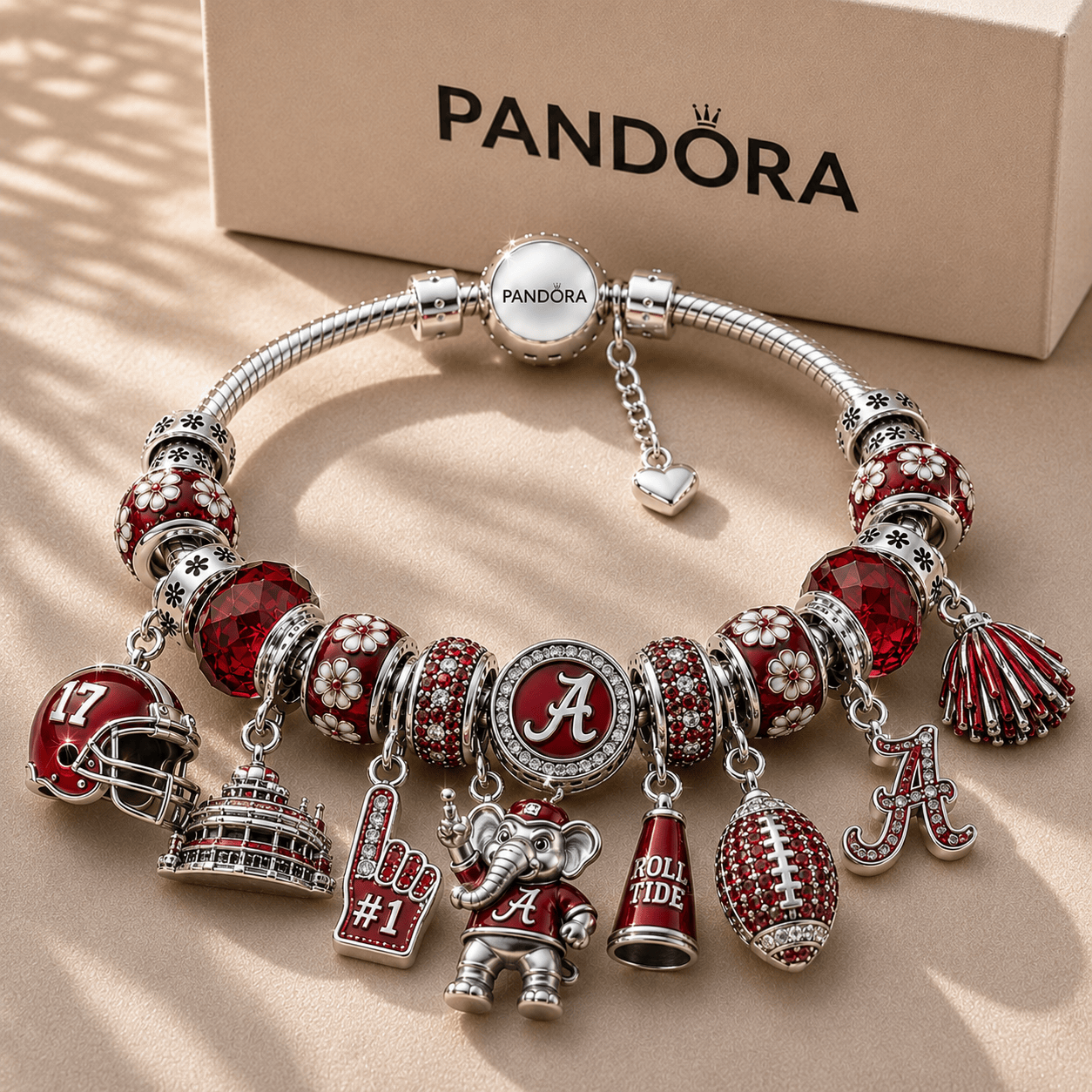 ACT Silver Charm Bracelet Set NTTB