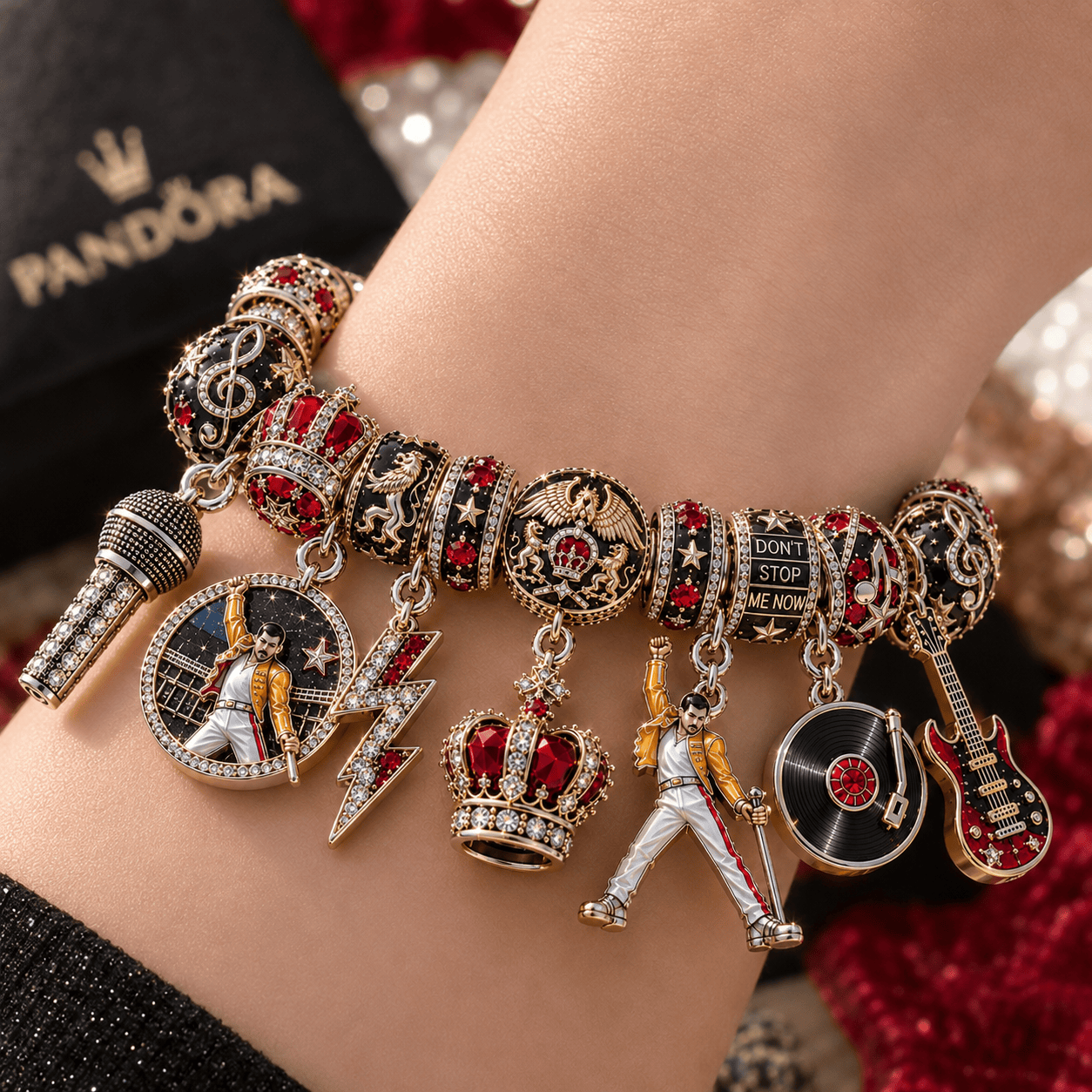 QNN Silver Charm Bracelet Set NTTB