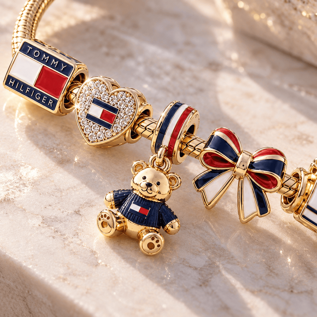 TMHFG Gold Charm Bracelet Set TTN