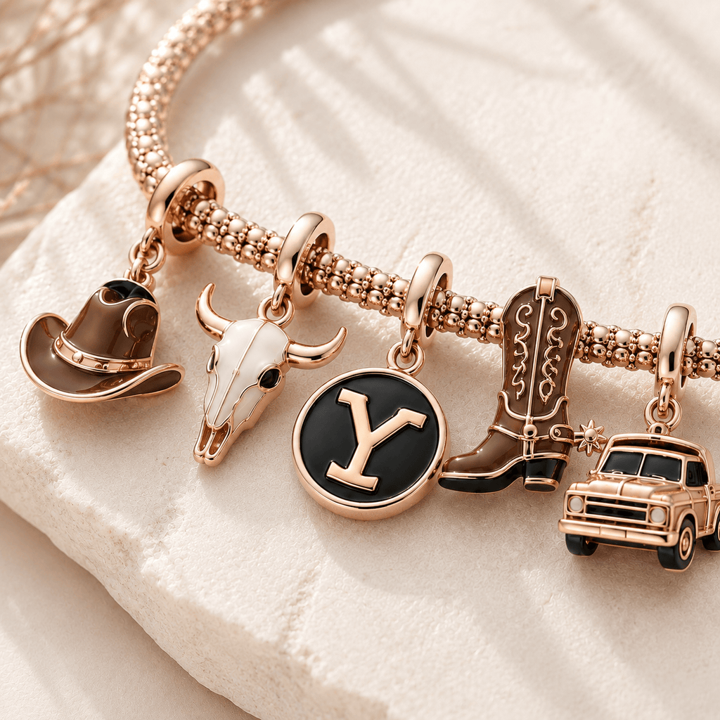 YLST Rose Gold Charm Bracelet Set TTTT