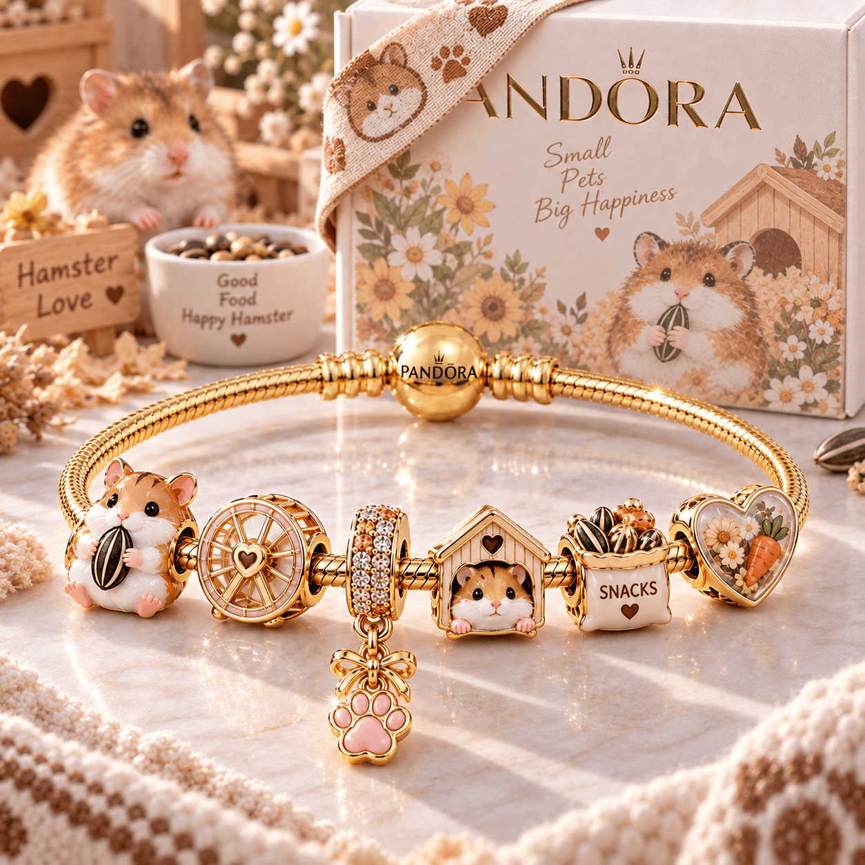 HST Gold Charm Bracelet Set PTT