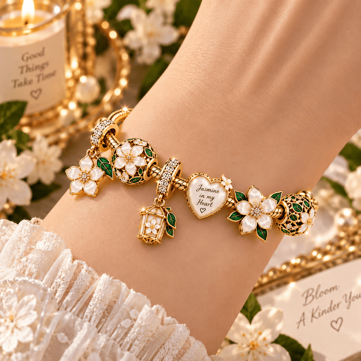 JMI Gold Charm Bracelet Set PTT