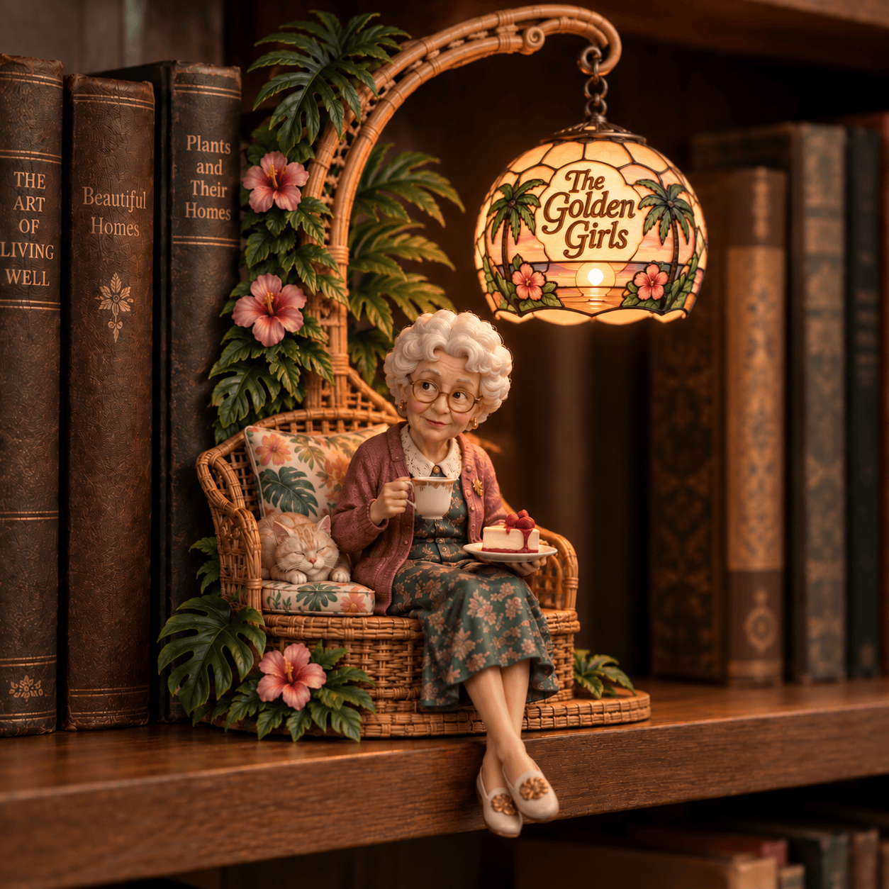 Premium TGG Bookshelf Figurines Lamp NTNA