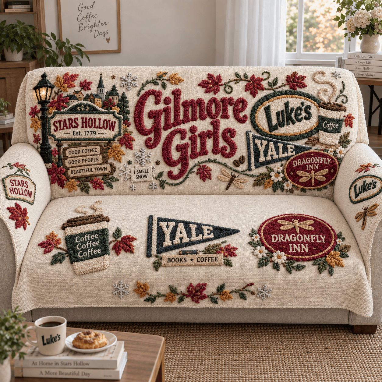 GMG Tufted Sofa Cover & Pillow Set HTTT