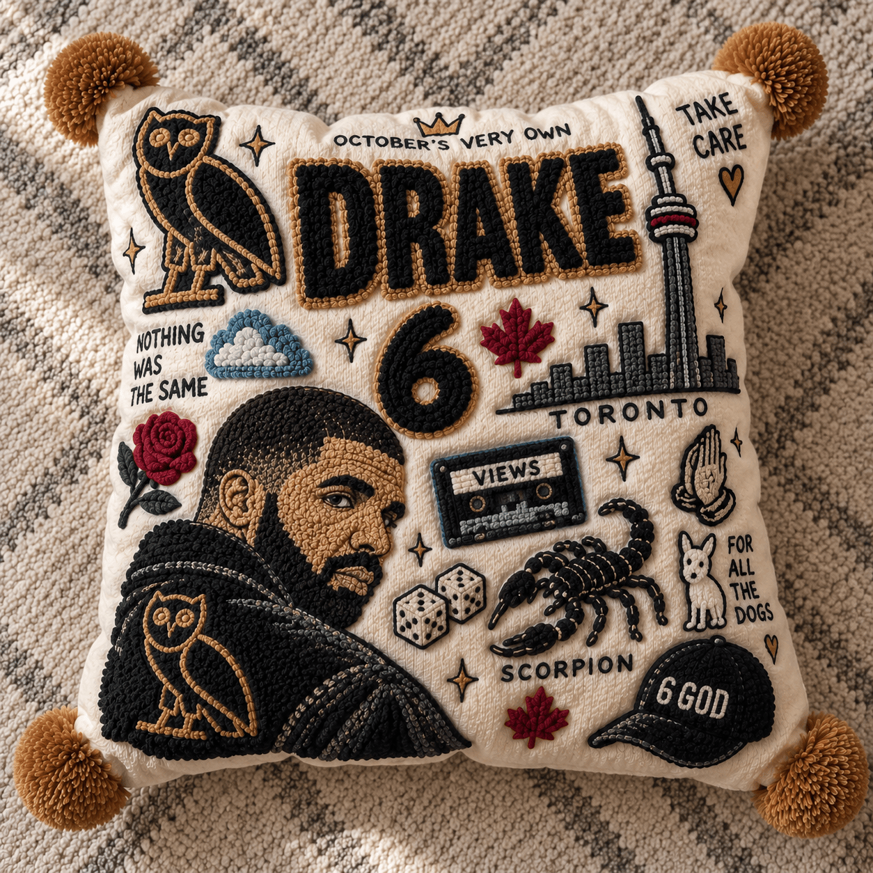 DRK Tufted Sofa Cover & Pillow Set DNBN