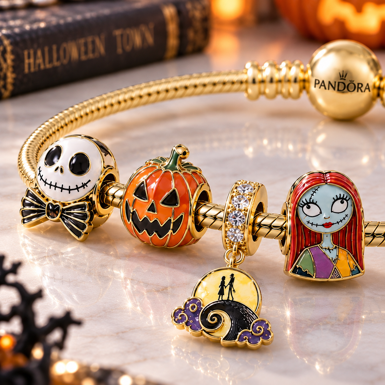 TNBC Gold Charm Bracelet Set VTH
