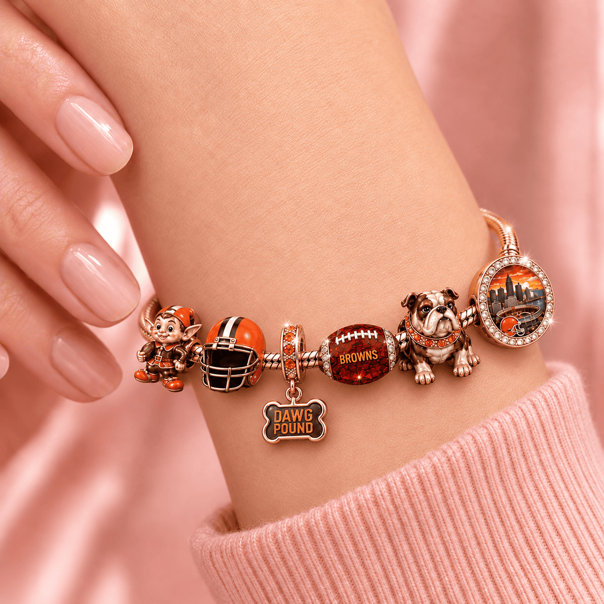 CLVB Rose Gold Charm Bracelet Set TMH