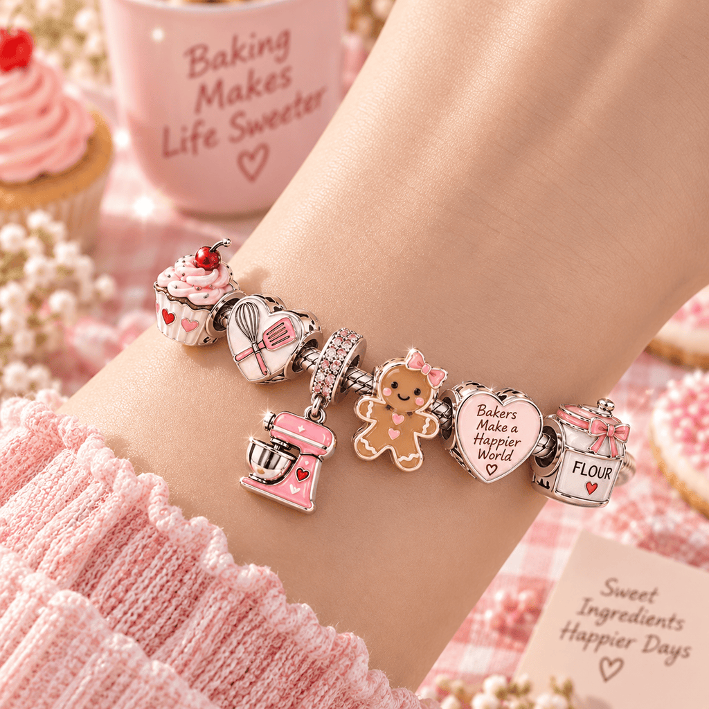 BKG Silver Charm Bracelet Set TTN