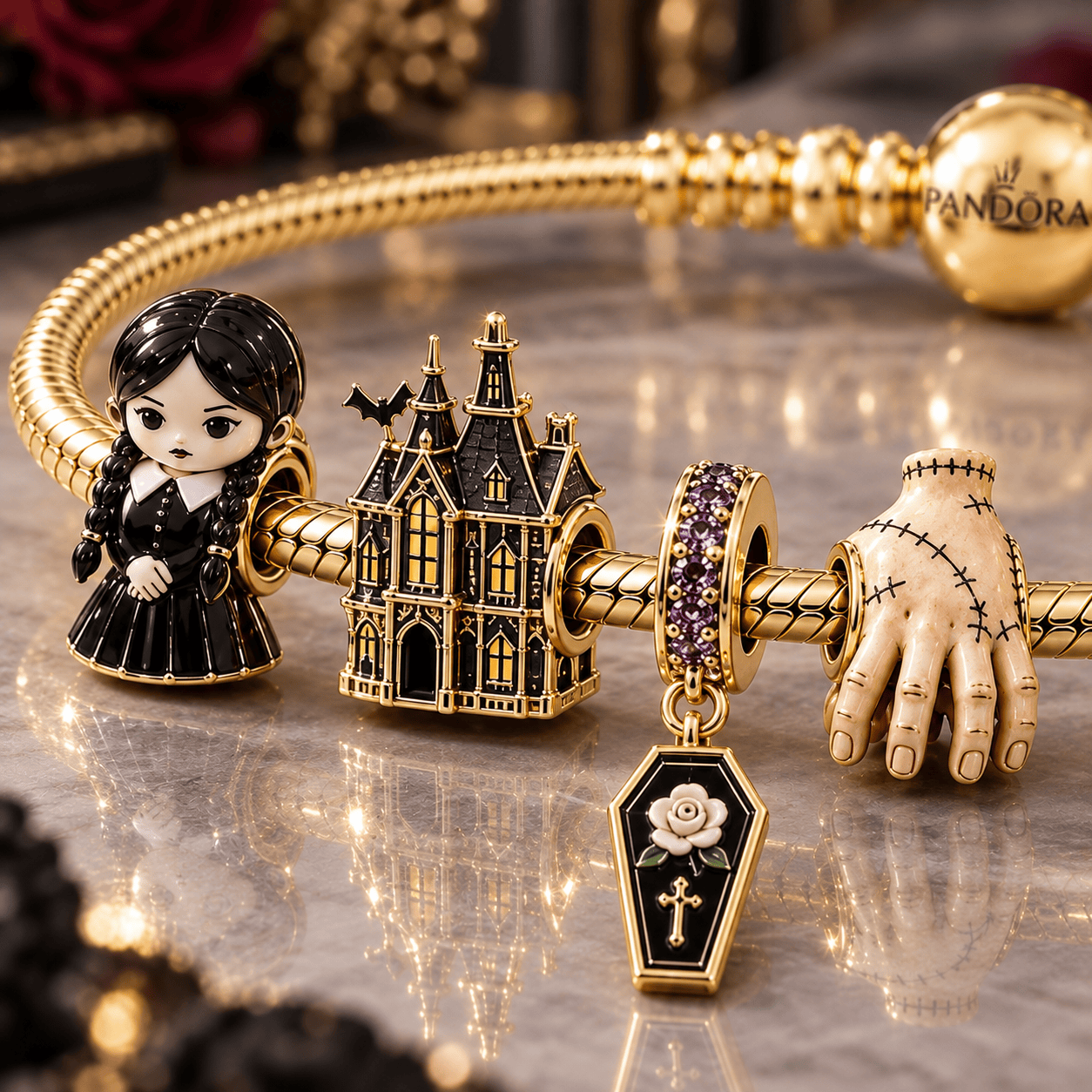 TAF Gold Charm Bracelet Set VTH