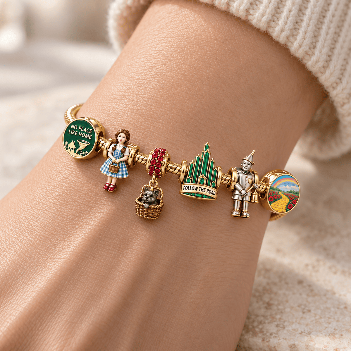 TWOZ Gold Charm Bracelet Set HQH