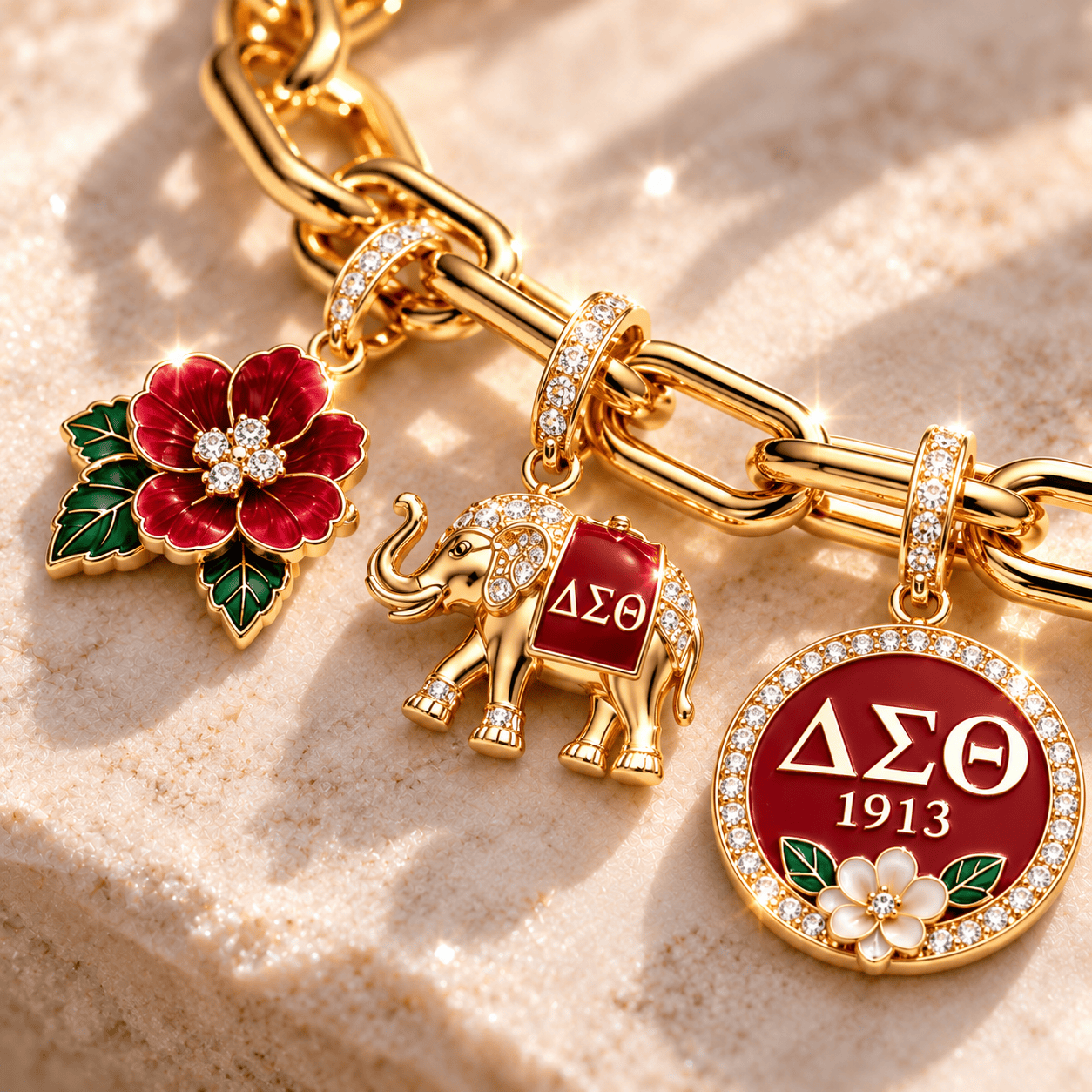DSTT Gold Charm Bracelet Set BMD
