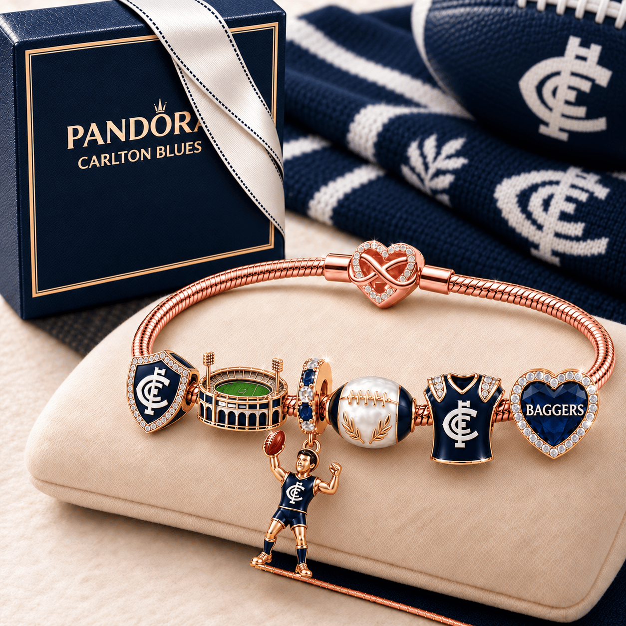 CTFC Rose Gold Charm Bracelet Set TMH