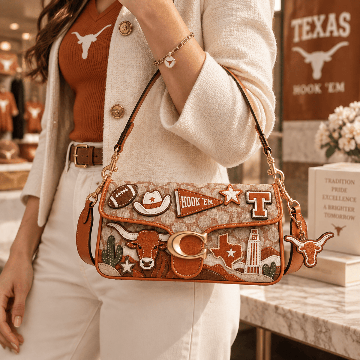 Premium TLS Coach Shoulder Cross With Charm NPL