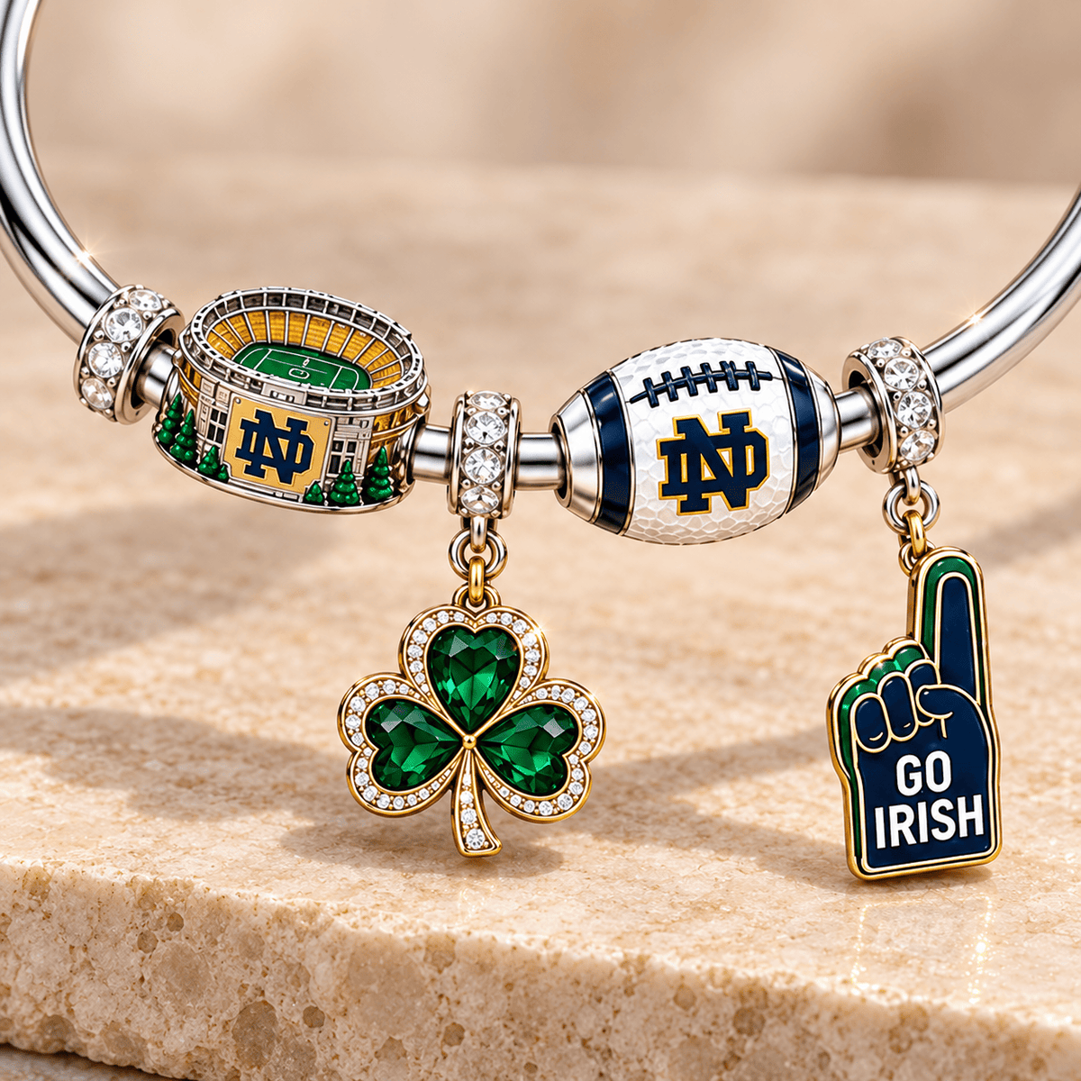 NODFI Silver Charm Bracelet Set TMH