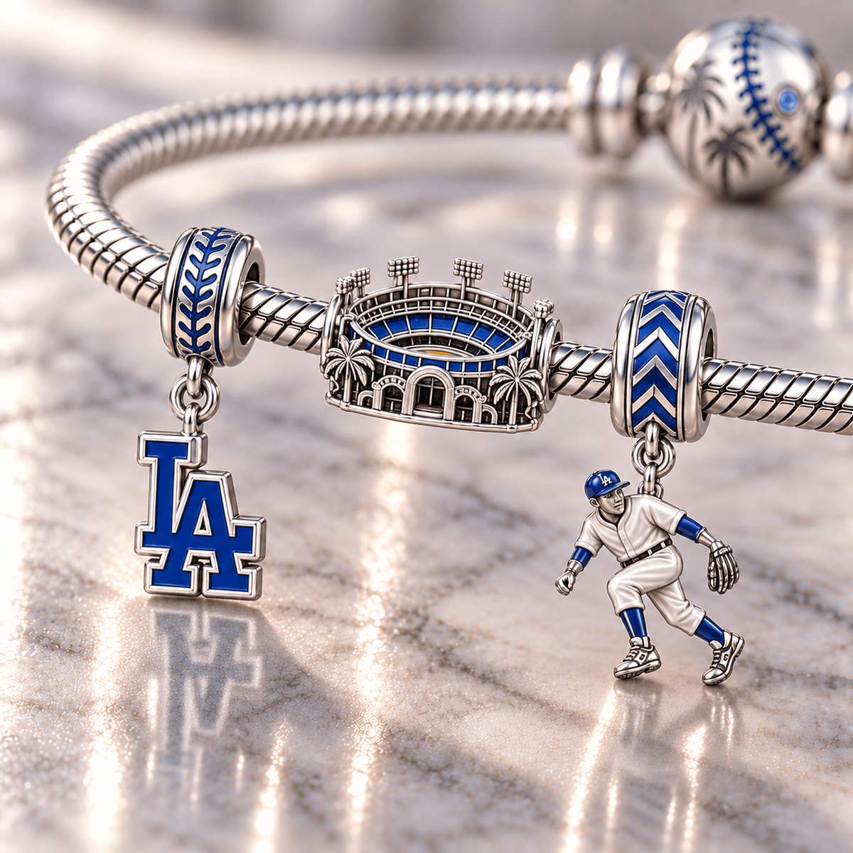 LAD Silver Charm Bracelet Set HQH